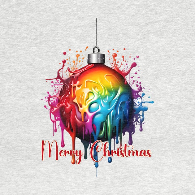 Merry Christmas Ornament Paint Pocket Design by RefinedApparelLTD